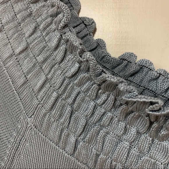 Banana Republic Blue Smock Neck Silk Sweater M - Picture 4 of 5